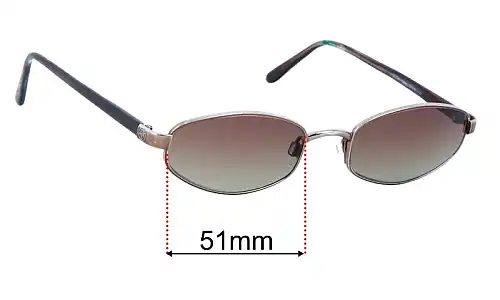 Sunglass Fix Lentes de Repuesto para Sergio Tacchini ST 1071-S - 51mm Wide Sergio Tacchini ST 1071-S Lentes de Repuesto 51mm wide