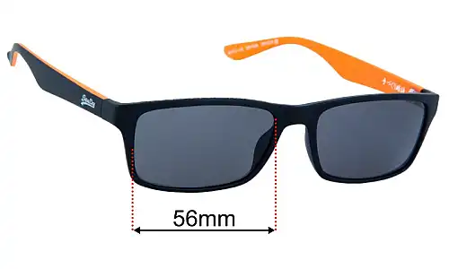 Sunglass Fix Lentes de Repuesto para Superdry SDO Keijo - 56mm Wide Superdry SDO Keijo Lentes de Repuesto 56mm wide