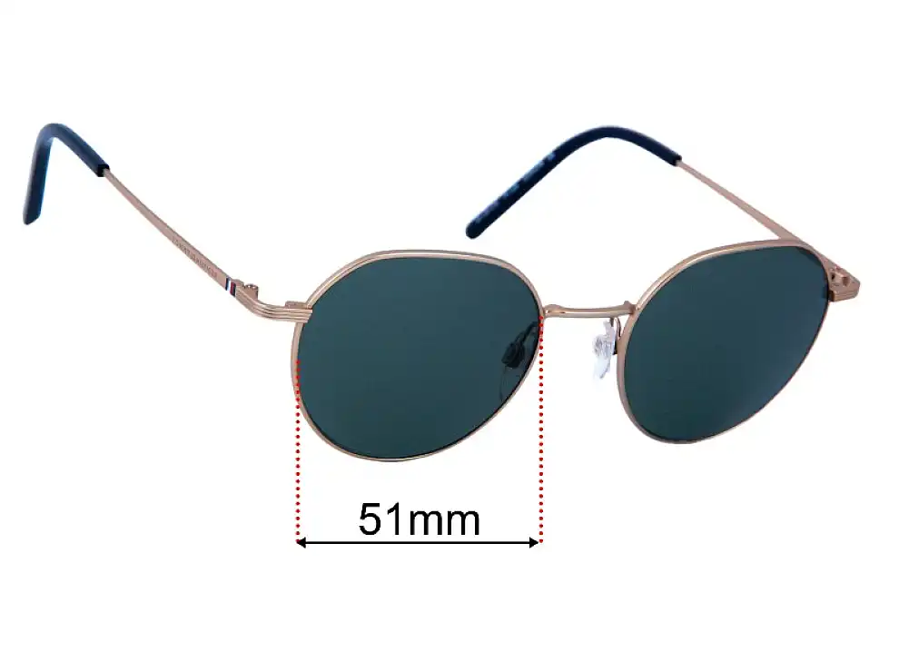 Sunglass Fix Lentes de Repuesto para Tommy Hilfiger TH 126 - 51mm Wide Sunglass Fix Lentes de Repuesto para Tommy Hilfiger TH 126 - 51mm Wide