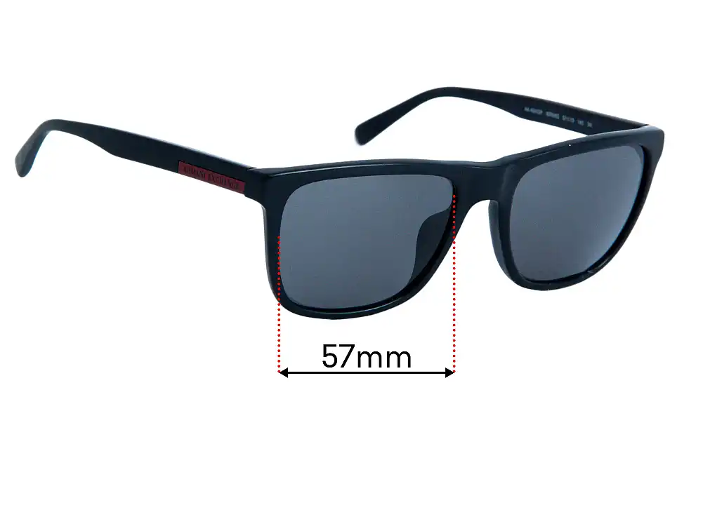 Sunglass Fix Lentes de Repuesto para Armani Exchange AX 4080SF (Low Bridge Fit) - 57mm Wide Sunglass Fix Lentes de Repuesto para Armani Exchange AX 4080SF (Low Bridge Fit) - 57mm Wide
