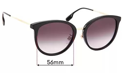 Sunglass Fix Lentes de Repuesto para Burberry B 4289-D - 56mm Wide Burberry B 4289-D Lentes de Repuesto 56mm wide