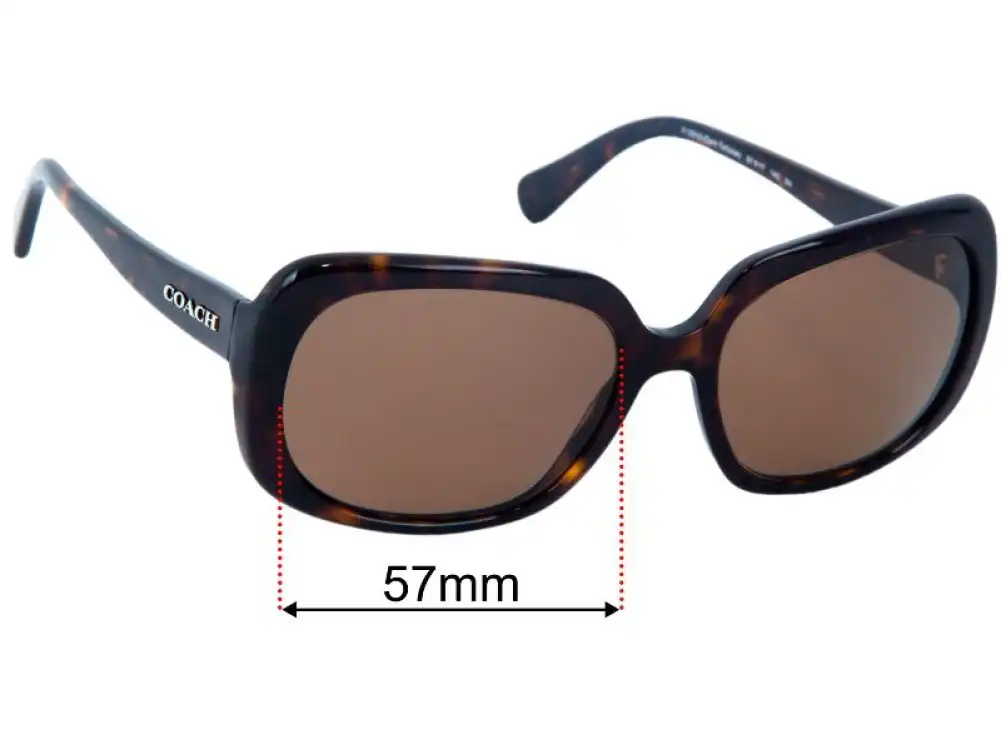 Sunglass Fix Lentes de Repuesto para Coach HC8178 - 57mm Wide Sunglass Fix Lentes de Repuesto para Coach HC8178 - 57mm Wide