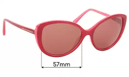 Sunglass Fix Lentes de Repuesto para Collette Dinnigan Sun Rx 12 - 57mm Wide Collette Dinnigan Sun Rx 12 Lentes de Repuesto 57mm wide