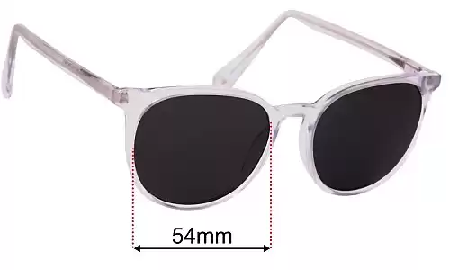 Sunglass Fix Lentes de Repuesto para Country Road CR Sun Rx 44 - 54mm Wide Country Road CR Sun Rx 44 Lentes de Repuesto 54mm wide