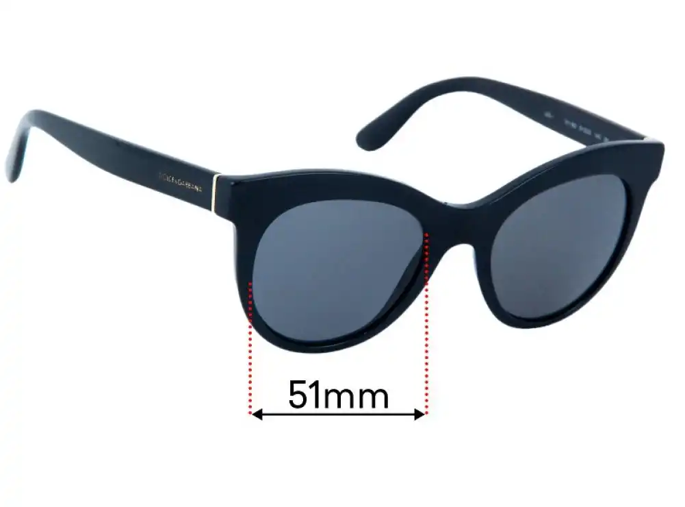 Sunglass Fix Lentes de Repuesto para Dolce & Gabbana DG4311 - 51mm Wide Sunglass Fix Lentes de Repuesto para Dolce & Gabbana DG4311 - 51mm Wide
