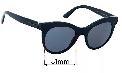 Sunglass Fix Lentes de Repuesto para Dolce & Gabbana DG4311 - 51mm Wide Dolce & Gabbana DG4311 Lentes de Repuesto 51mm wide