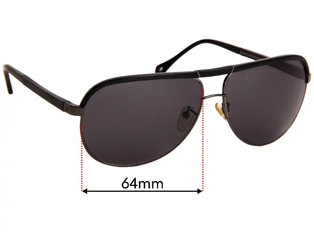 Sunglass Fix Lentes de Repuesto para Ermenegildo Zegna SZ 3286 - 64mm Wide Sunglass Fix Lentes de Repuesto para Ermenegildo Zegna SZ 3286 - 64mm Wide