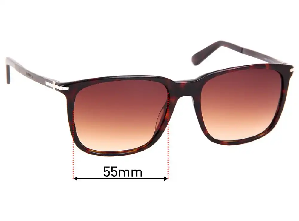 Sunglass Fix Lentes de Repuesto para Gucci GG1104/S - 55mm Wide Sunglass Fix Lentes de Repuesto para Gucci GG1104/S - 55mm Wide