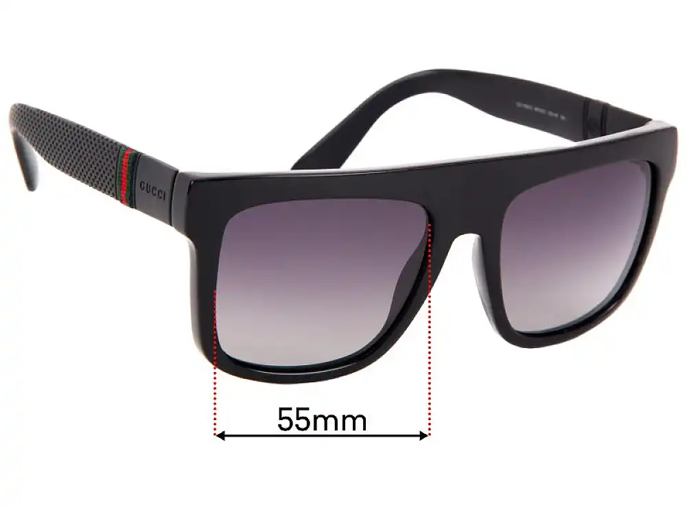 Sunglass Fix Lentes de Repuesto para Gucci GG1116/S - 55mm Wide Sunglass Fix Lentes de Repuesto para Gucci GG1116/S - 55mm Wide