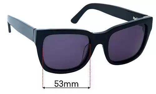 Sunglass Fix Lentes de Repuesto para Ksubi Tiga - 53mm Wide Ksubi Tiga Lentes de Repuesto 53mm wide