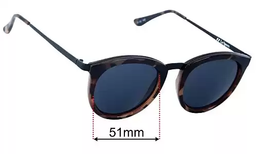 Sunglass Fix Lentes de Repuesto para Le Specs No Smirking - 51mm Wide Le Specs No Smirking Lentes de Repuesto 51mm wide