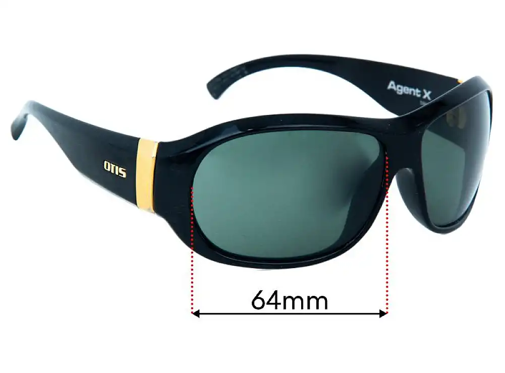 Sunglass Fix Lentes de Repuesto para Otis Agent X - 64mm Wide Sunglass Fix Lentes de Repuesto para Otis Agent X - 64mm Wide