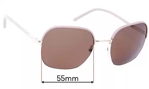 Sunglass Fix Lentes de Repuesto para Prada SPR67X - 55mm Wide Prada SPR67X Lentes de Repuesto 55mm wide