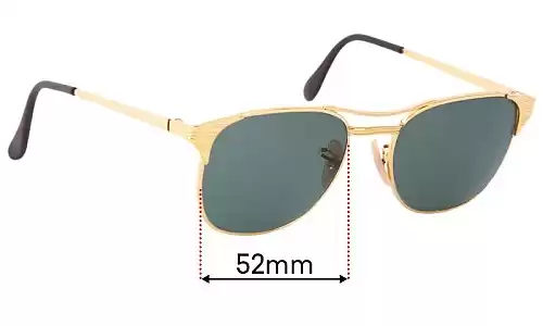 Sunglass Fix Lentes de Repuesto para Ray Ban B&L Signet - 53mm Wide Ray Ban B&L Signet Lentes de Repuesto 53mm wide