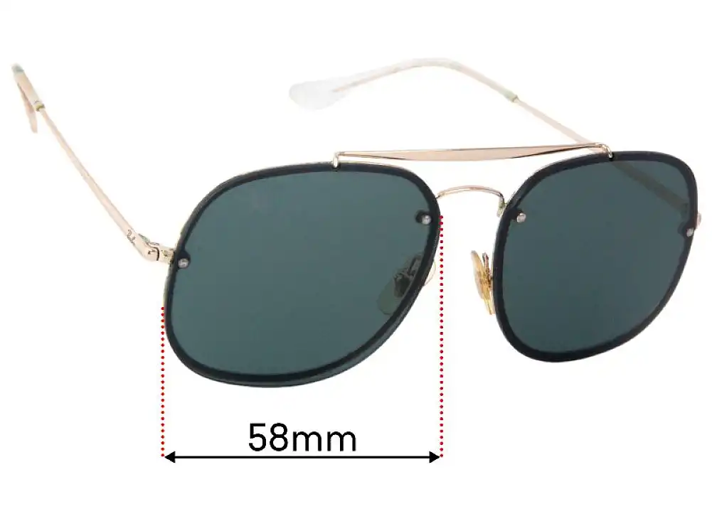 Sunglass Fix Lentes de Repuesto para Ray-Ban RB3583N Blaze General - 58mm Wide Sunglass Fix Lentes de Repuesto para Ray-Ban RB3583N Blaze General - 58mm Wide