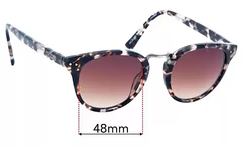 Sunglass Fix Lentes de Repuesto para Roxy Joplin Sun Rx - 48mm Wide Roxy Joplin Sun Rx Lentes de Repuesto 48mm wide