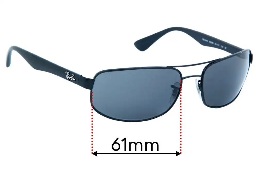 Sunglass Fix Lentes de Repuesto para Ray-Ban RB3445 - 61mm Wide Sunglass Fix Lentes de Repuesto para Ray-Ban RB3445 - 61mm Wide