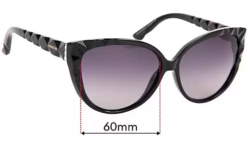 Sunglass Fix Lentes de Repuesto para Swarovski Delicious SW59 - 60mm Wide Swarovski Delicious SW59 Lentes de Repuesto 60mm wide