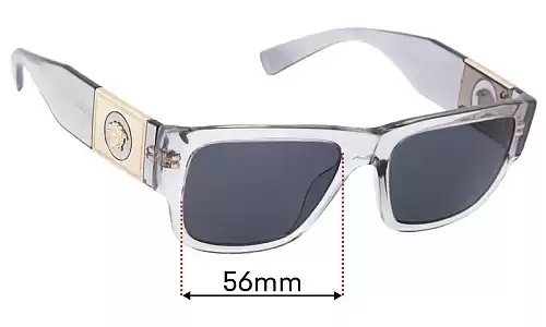 Sunglass Fix Lentes de Repuesto para Versace MOD 4406 - 56mm Wide Versace MOD 4406 Lentes de Repuesto 56mm wide