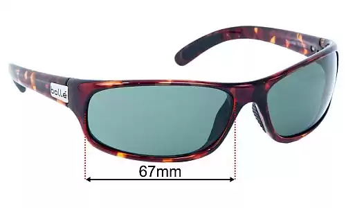 Sunglass Fix Lentes de Repuesto para Bolle Anaconda 11672 - 67mm Wide Bolle Anaconda 11672 Lentes de Repuesto 67mm wide