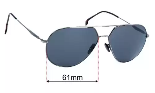 Sunglass Fix Lentes de Repuesto para Carrera 274/S - 61mm Wide Carrera 274/S Lentes de Repuesto 61mm wide