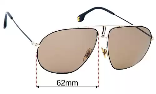 Sunglass Fix Lentes de Repuesto para Carrera Bound - 62mm Wide Carrera Bound Lentes de Repuesto 62mm wide