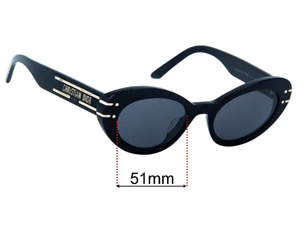 Sunglass Fix Replacement Lenses for Christian Dior DiorSignature B3U - 51mm Wide Sunglass Fix Replacement Lenses for Christian Dior DiorSignature B3U - 51mm Wide