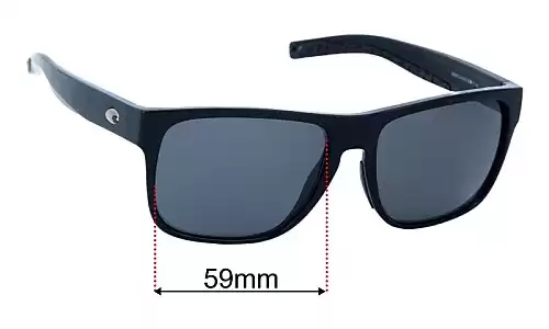 Sunglass Fix Replacement Lenses for Costa Del Mar Spearo XL 59mm Costa Del Mar Spearo XL Replacement Lenses 59mm wide