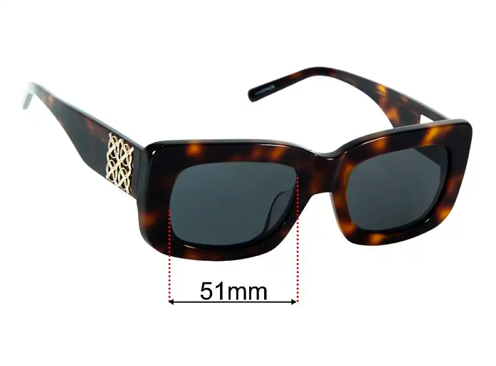 Sunglass Fix Replacement Lenses for Oroton Alice - 51mm Wide Sunglass Fix Replacement Lenses for Oroton Alice - 51mm Wide