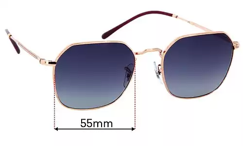 Sunglass Fix Lentes de Repuesto para Ray-Ban RB3694 Jim - 55mm Wide Ray-Ban RB3694 Jim Lentes de Repuesto 55mm wide