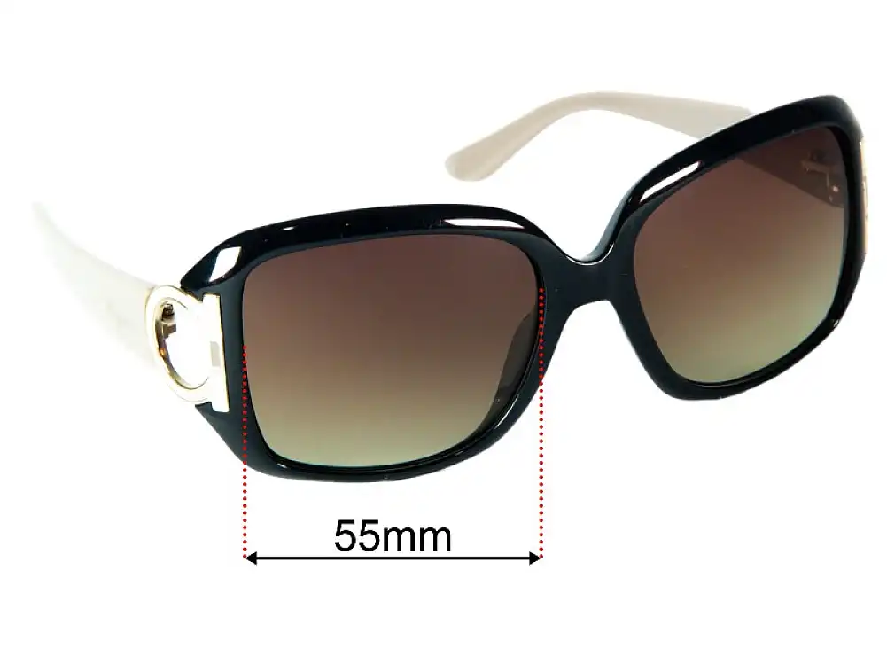 Sunglass Fix Replacement Lenses for Salvatore Ferragamo SF666S - 55mm Wide Sunglass Fix Replacement Lenses for Salvatore Ferragamo SF666S - 55mm Wide