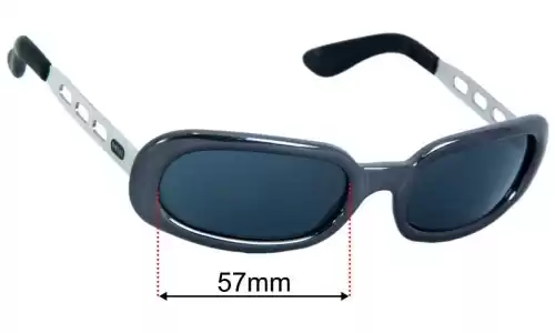 Sunglass Fix Lentes de Repuesto para Diesel Striplight - 57mm Wide - Side View Diesel Striplight Lentes de Repuesto 57mm wide - Side View