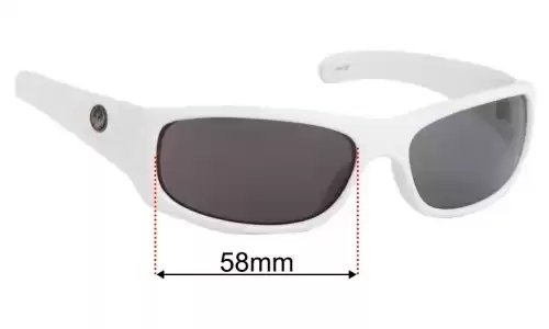 Sunglass Fix Lentes de Repuesto para Dragon Riff - 58mm Wide - Side View Dragon Riff Lentes de Repuesto 58mm wide - Side View