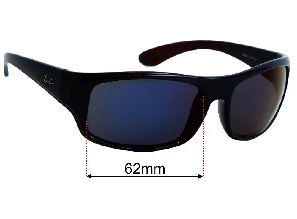 Sunglass Fix Lentes de Repuesto para Ray Ban RB4092 - 62mm Wide - Side View Sunglass Fix Lentes de Repuesto para Ray Ban RB4092 - 62mm Wide - Side View