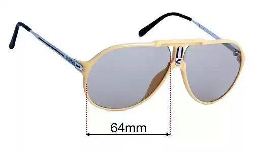 Sunglass Fix Lentes de Repuesto para Carrera 5590 - 64mm Wide Carrera 5590 Lentes de Repuesto 64mm wide