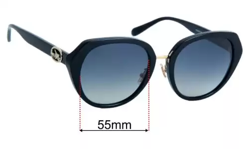 Sunglass Fix Lentes de Repuesto para Coach HC8331 - 55mm Wide Coach HC8331 Lentes de Repuesto 55mm wide