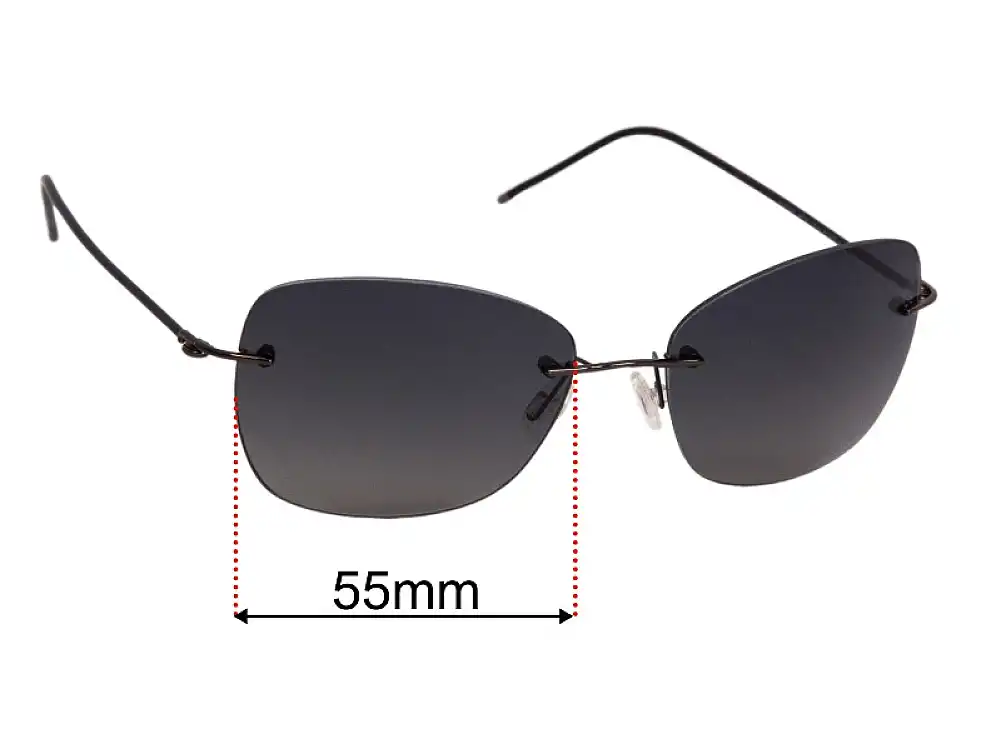 Sunglass Fix Lentes de Repuesto para Maui Jim MJ717 Apapane - 55mm Wide Sunglass Fix Lentes de Repuesto para Maui Jim MJ717 Apapane - 55mm Wide