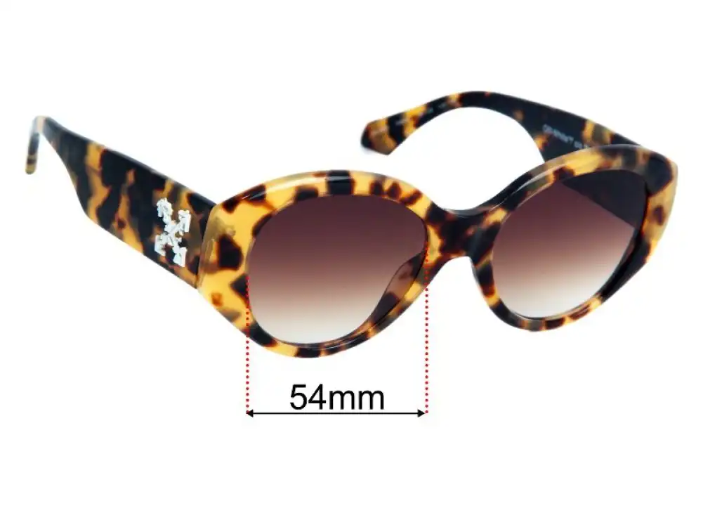 Sunglass Fix Lentes de Repuesto para Off White HU4003 - 54mm Wide Sunglass Fix Lentes de Repuesto para Off White HU4003 - 54mm Wide