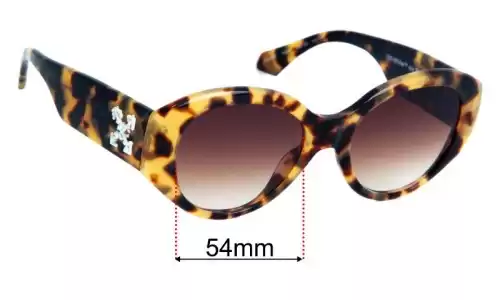 Sunglass Fix Lentes de Repuesto para Off White HU4003 - 54mm Wide Off White HU4003 Lentes de Repuesto 54mm wide