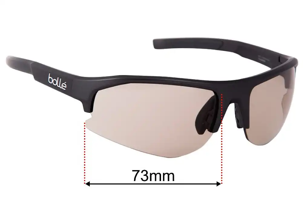 Sunglass Fix Lentes de Repuesto para Bolle Bolt 2.0 (Large) - 73mm Wide Sunglass Fix Lentes de Repuesto para Bolle Bolt 2.0 (Large) - 73mm Wide