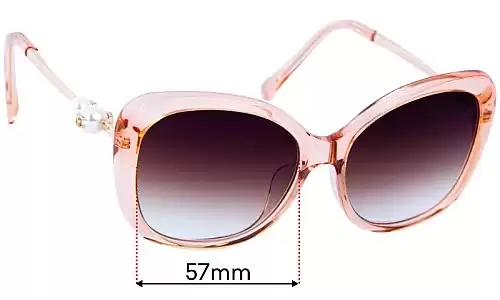 Sunglass Fix Lentes de Repuesto para Chanel 5339H - 57mm Wide Chanel 5339H Lentes de Repuesto 57mm wide