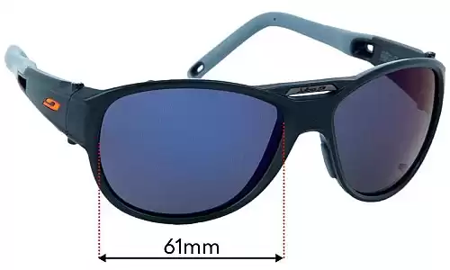 Sunglass Fix Lentes de Repuesto para Julbo Explorer 2.0 - 61mm Wide Julbo Explorer 2.0 Lentes de Repuesto 61mm wide