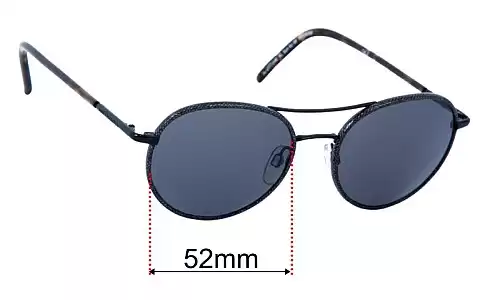 Sunglass Fix Replacement Lenses for Karl Lagerfeld KL Sun Rx 08 - 52mm Wide Karl Lagerfeld KL Sun Rx 08 Replacement Lenses 52mm wide