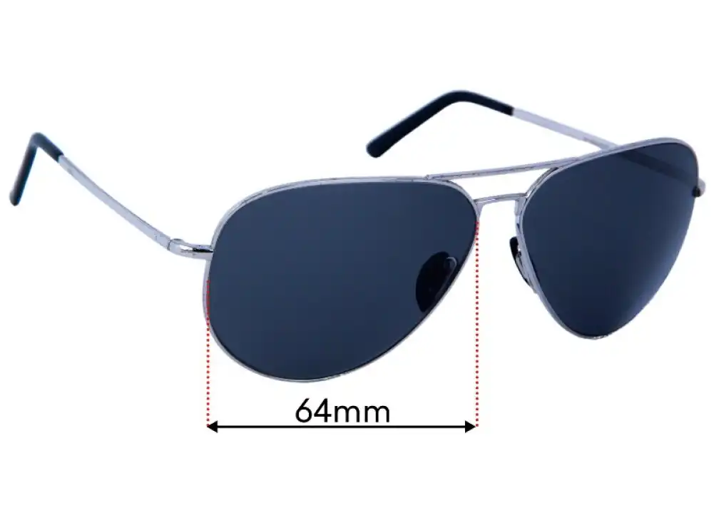 Sunglass Fix Lentes de Repuesto para Porsche P 8508 - 64mm Wide Sunglass Fix Lentes de Repuesto para Porsche P 8508 - 64mm Wide