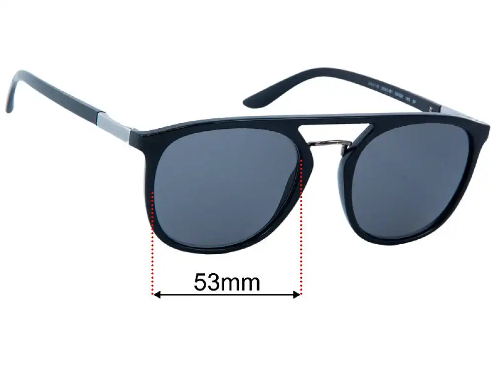 Sunglass Fix Lentes de Repuesto para Giorgio Armani AR 8118 - 53mm Wide Sunglass Fix Lentes de Repuesto para Giorgio Armani AR 8118 - 53mm Wide