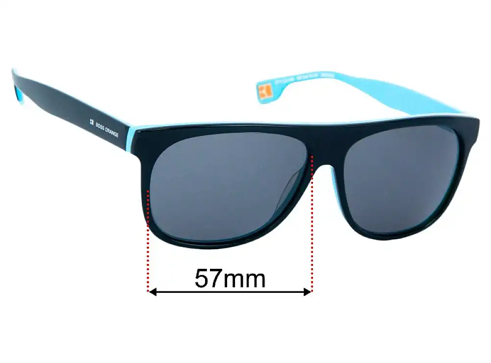 Sunglass Fix Lentes de Repuesto para Hugo Boss BO Sun Rx 03 - 57mm Wide Sunglass Fix Lentes de Repuesto para Hugo Boss BO Sun Rx 03 - 57mm Wide