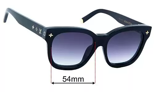 Sunglass Fix Lentes de Repuesto para Louis Vuitton Z1523E - 54mm Wide Louis Vuitton Z1523E Lentes de Repuesto 54mm wide