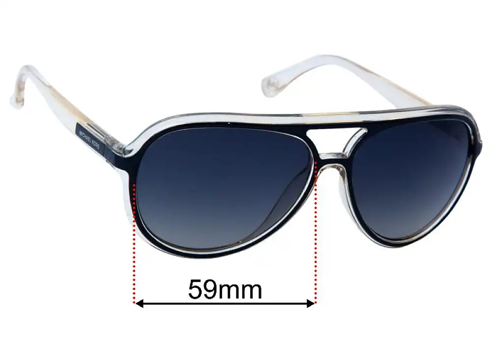 Sunglass Fix Lentes de Repuesto para Michael Kors Salvador M2808S - 59mm Wide Sunglass Fix Lentes de Repuesto para Michael Kors Salvador M2808S - 59mm Wide