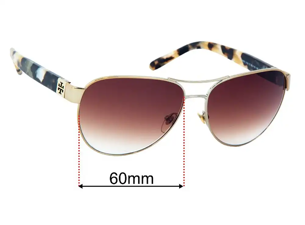 Sunglass Fix Lentes de Repuesto para Tory Burch TY6010 - 60mm Wide Sunglass Fix Lentes de Repuesto para Tory Burch TY6010 - 60mm Wide