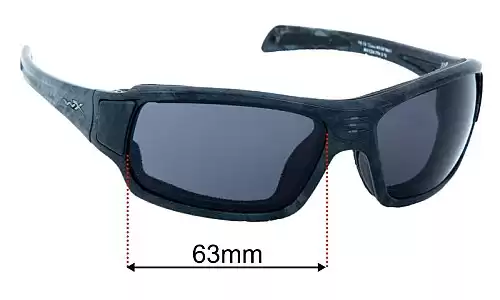 Sunglass Fix Replacement Lenses for Wiley X Breach - 63mm Wide Wiley X Breach Replacement Lenses 63mm wide